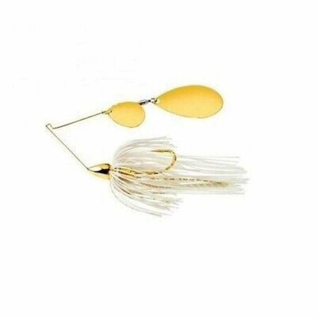 WAR EAGLE Gold Frame Tandem Indiana Spinnerbait White & Gold Fishing Lure WE38GIN01G